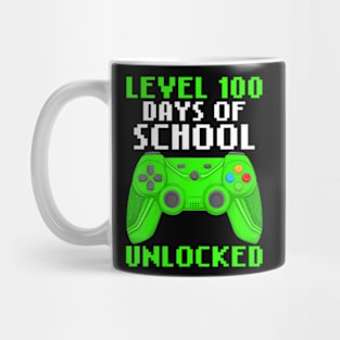 Level 100 Days Of School Completed Gaming Controller Mug